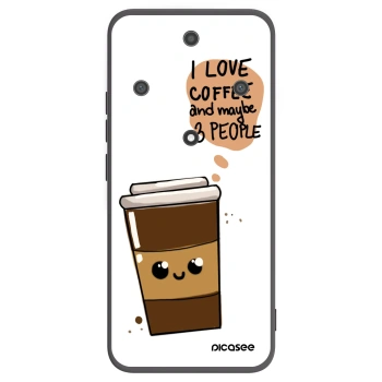 Picasee Honor Magic5 Lite 5G Hülle - Schwarzes Silikon - Cute coffee