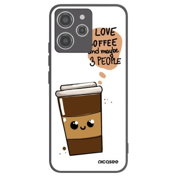 Picasee Xiaomi Redmi 12 4G Hülle - Schwarzes Silikon - Cute coffee