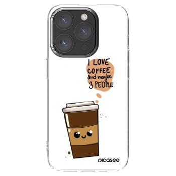 Picasee Apple iPhone 15 Pro Hülle - Transparentes Silikon - Cute coffee