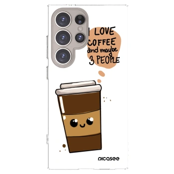 Picasee Samsung Galaxy S24 Ultra S928B 5G Hülle - Transparentes Silikon - Cute coffee