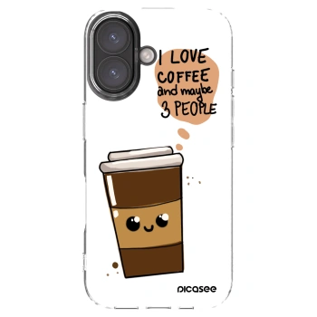 Picasee Apple iPhone 16 Hülle - Transparentes Silikon - Cute coffee
