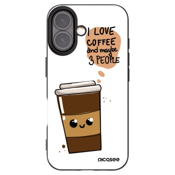 Picasee Apple iPhone 16 Hülle - Schwarzes Silikon - Cute coffee