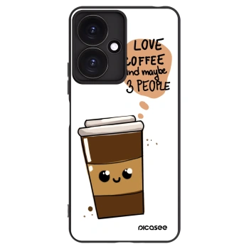 Picasee Xiaomi Redmi 13C 5G Hülle - Schwarzes Silikon - Cute coffee