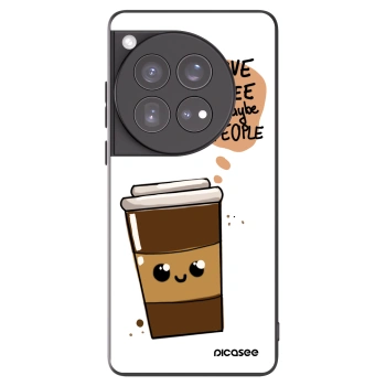 Picasee OnePlus 12 5G Hülle - Schwarzes Silikon - Cute coffee
