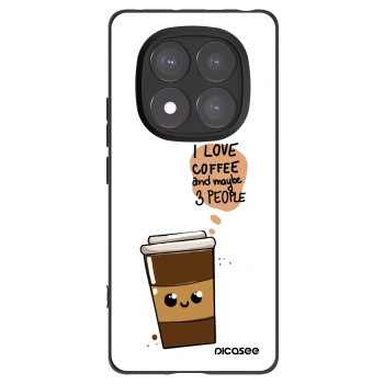 Picasee Xiaomi Redmi Note 14 Pro 5G Hülle - Schwarzes Silikon - Cute coffee