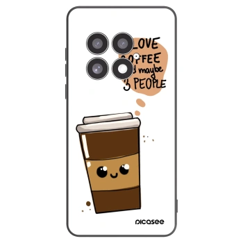 Picasee OnePlus 13 5G Hülle - Schwarzes Silikon - Cute coffee
