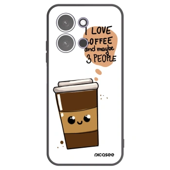 Picasee Xiaomi Redmi 15C 5G Hülle - Schwarzes Silikon - Cute coffee
