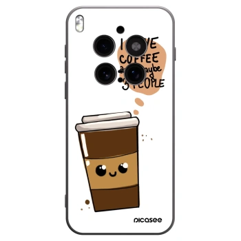 Picasee Vivo X300 Pro Hülle - Schwarzes Silikon - Cute coffee