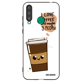 Picasee Honor 20 Lite Hülle - Schwarzes Silikon - Cute coffee