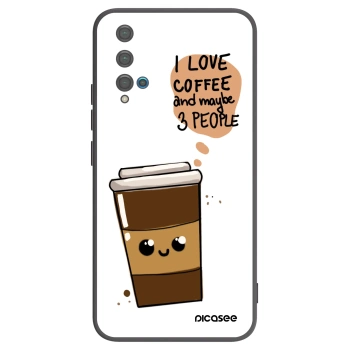 Picasee Huawei Nova 5T Hülle - Schwarzes Silikon - Cute coffee