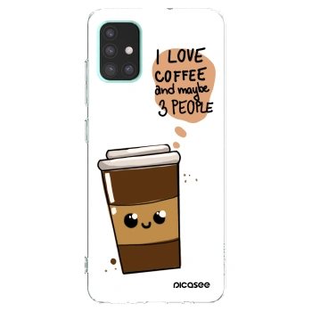 Picasee Samsung Galaxy A51 A515F Hülle - Transparentes Silikon - Cute coffee