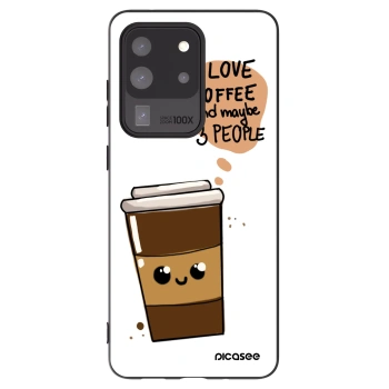 Picasee Samsung Galaxy S20 Ultra 5G G988F Hülle - Schwarzes Silikon - Cute coffee