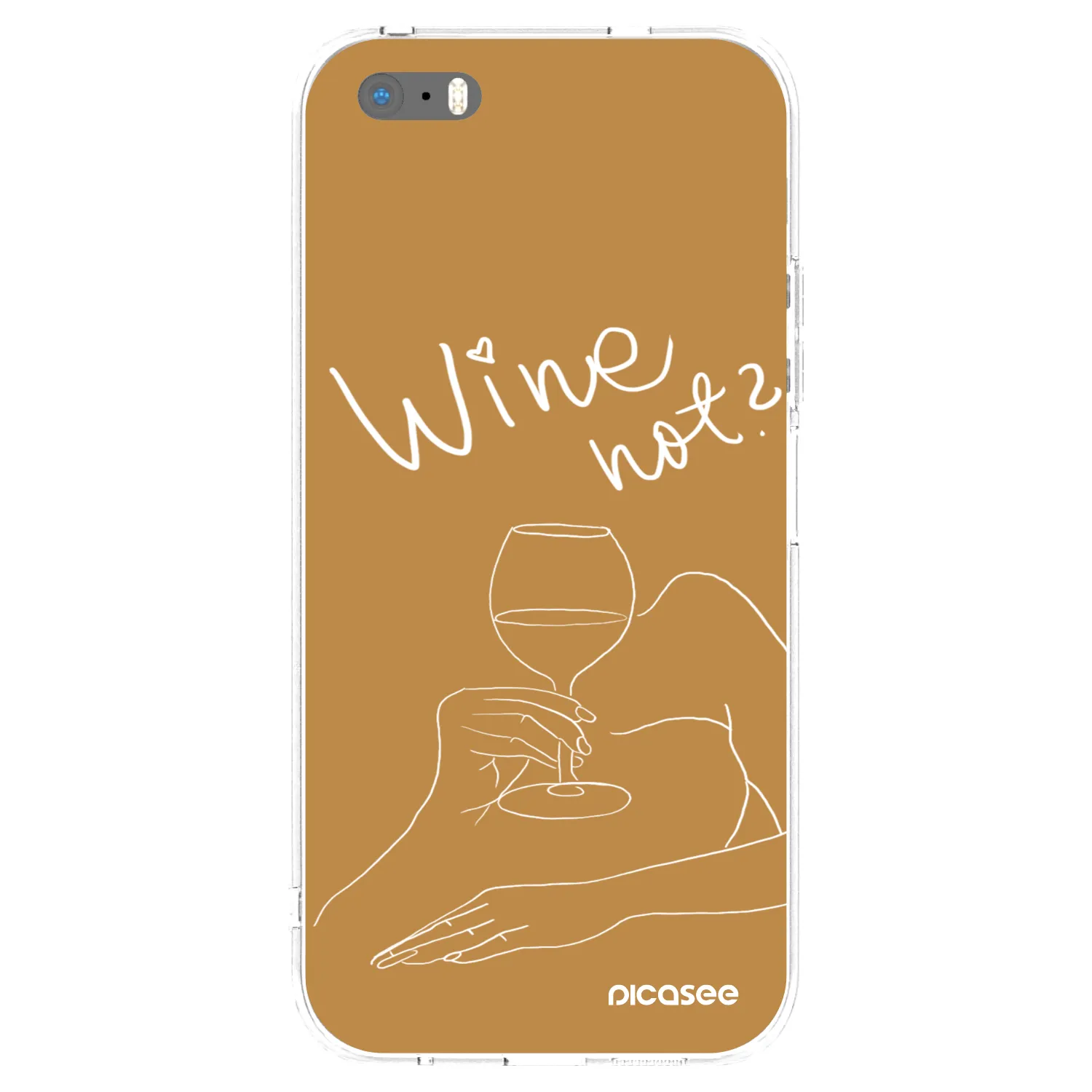 Picasee Apple iPhone 5/5S/SE Hülle - Transparentes Silikon - Wine not