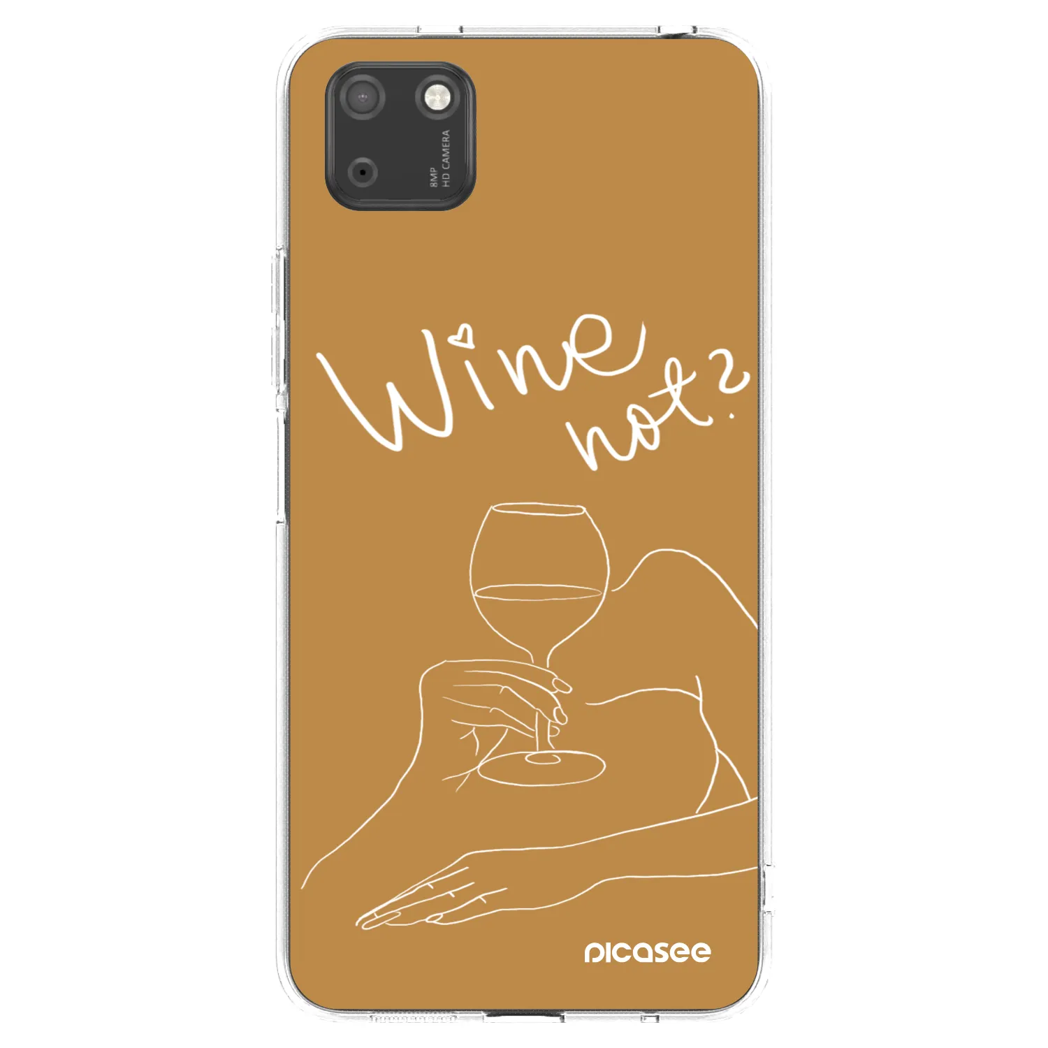 Picasee Huawei Y5P Hülle - Transparentes Silikon - Wine not
