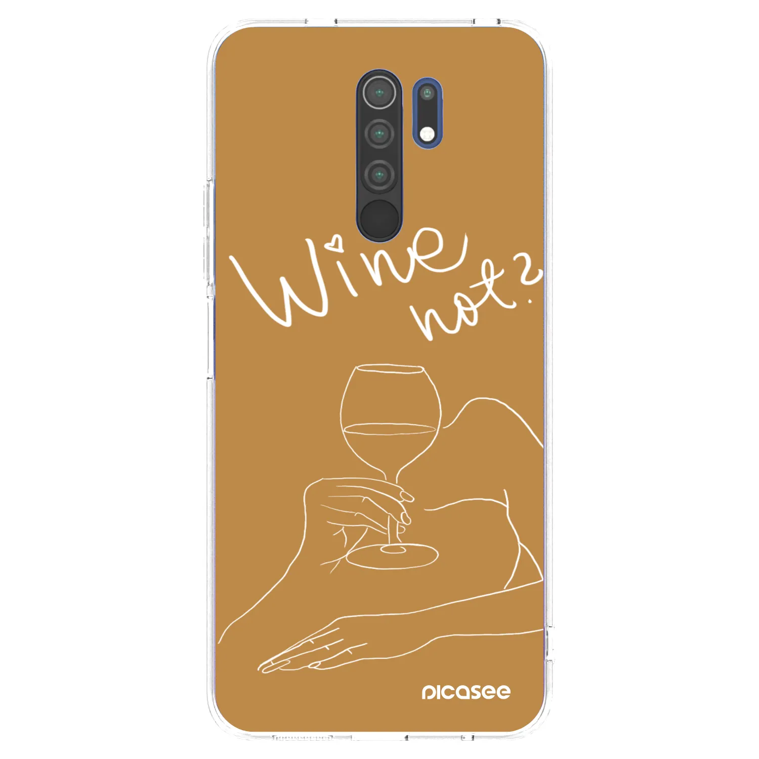 Picasee Xiaomi Redmi 9 Hülle - Transparentes Silikon - Wine not