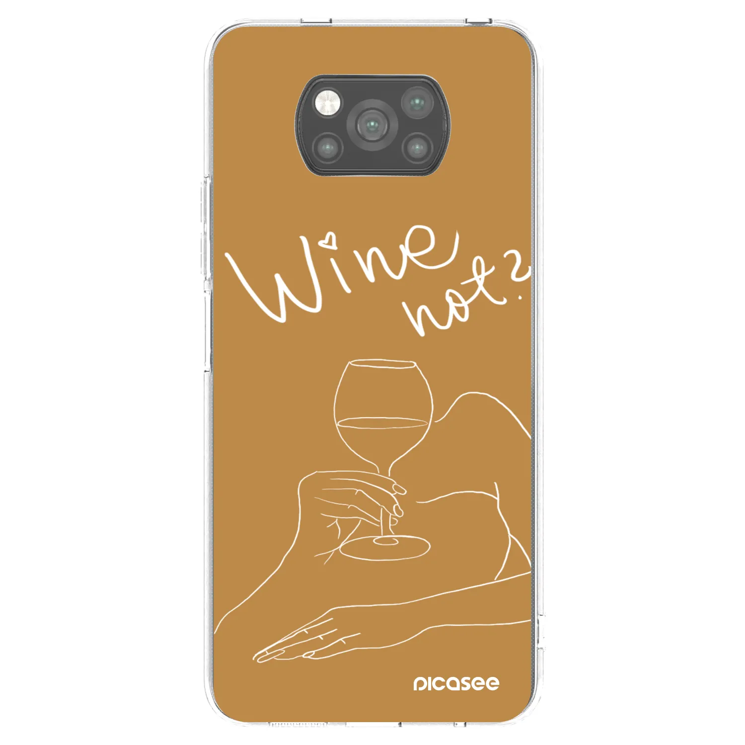 Picasee Xiaomi Poco X3 Hülle - Schwarzes Silikon - Wine not