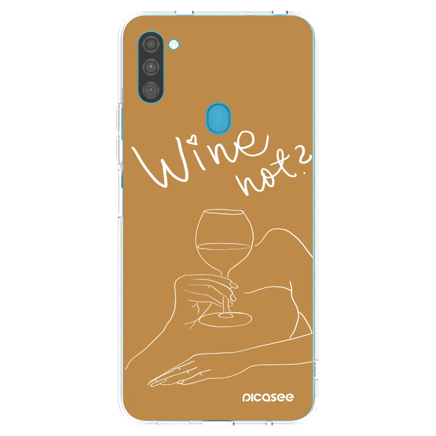 Picasee Samsung Galaxy M11 Hülle - Transparentes Silikon - Wine not