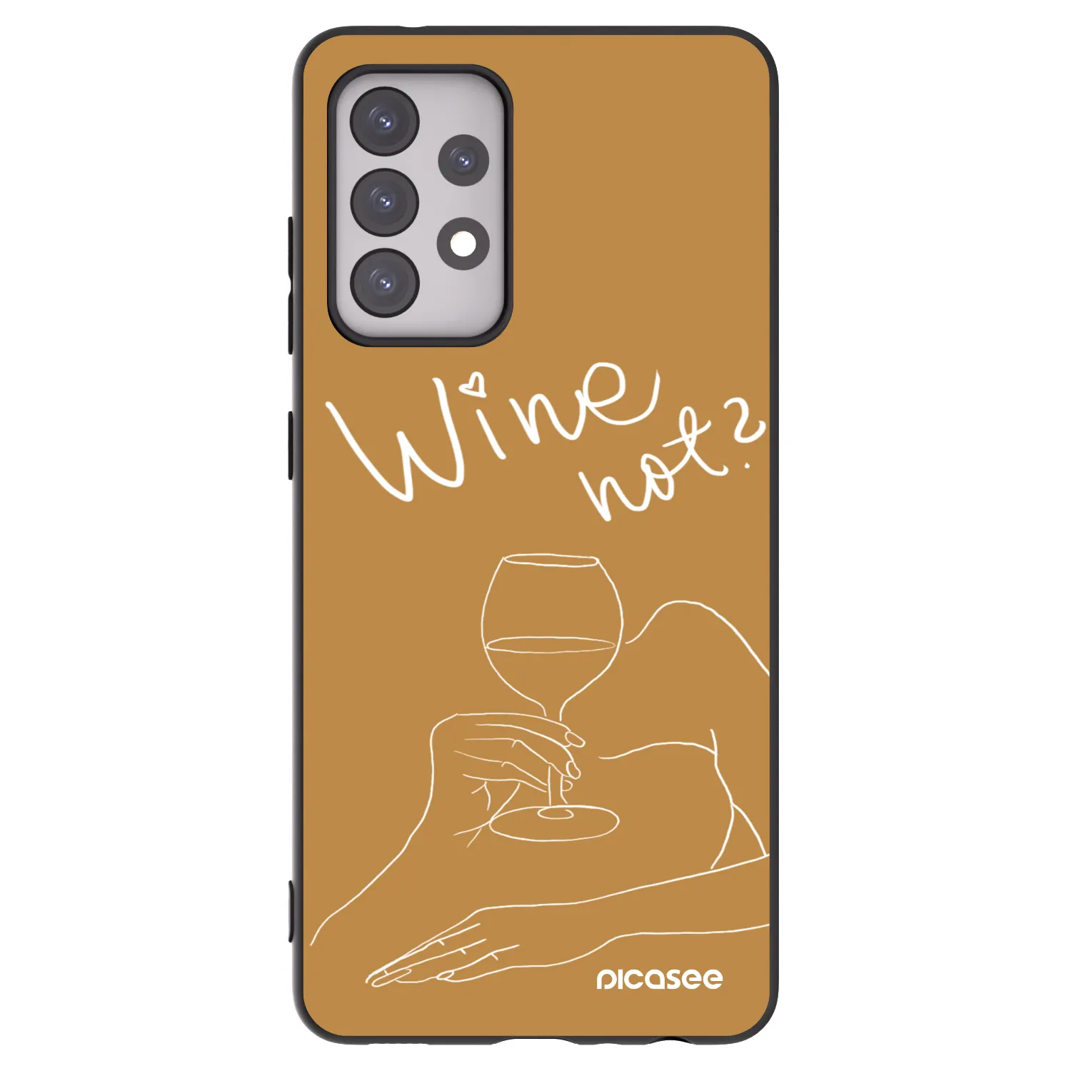 Picasee Samsung Galaxy A52 5G A525F Hülle - Schwarzes Silikon - Wine not