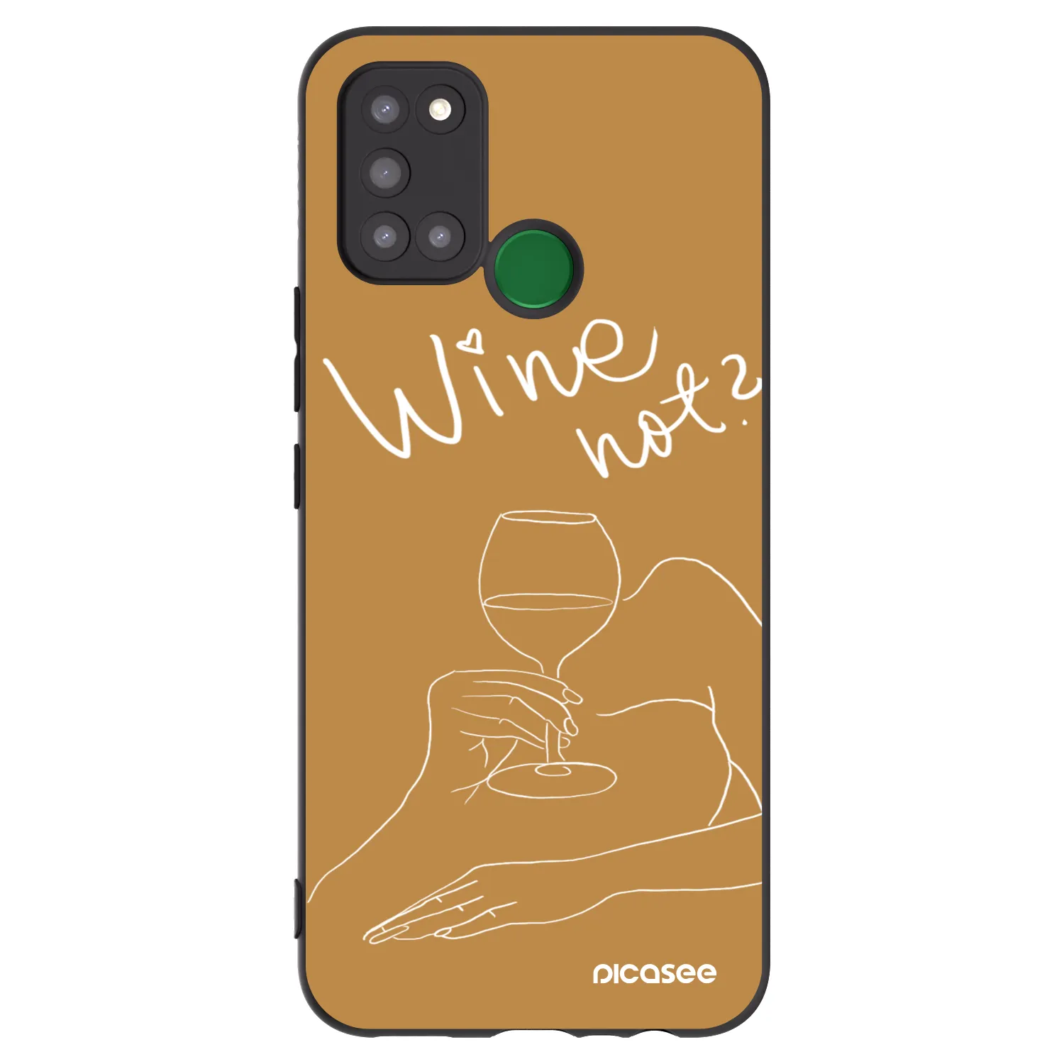 Picasee Realme 7i Hülle - Schwarzes Silikon - Wine not