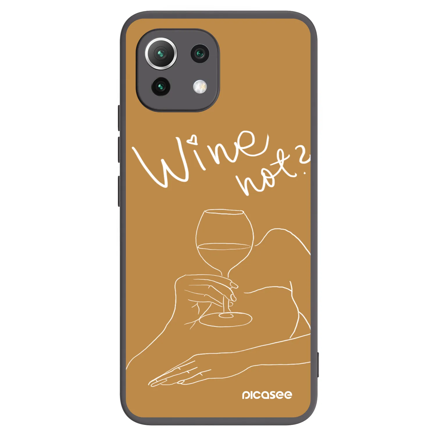 Picasee Xiaomi Mi 11 Lite Hülle - Schwarzes Silikon - Wine not