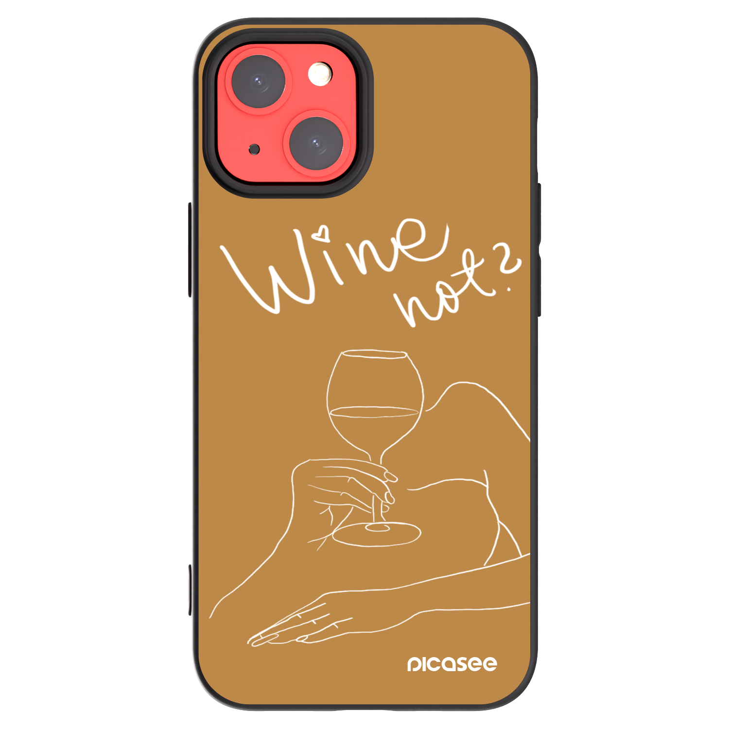 Picasee Apple iPhone 13 mini Hülle - Schwarzes Silikon - Wine not