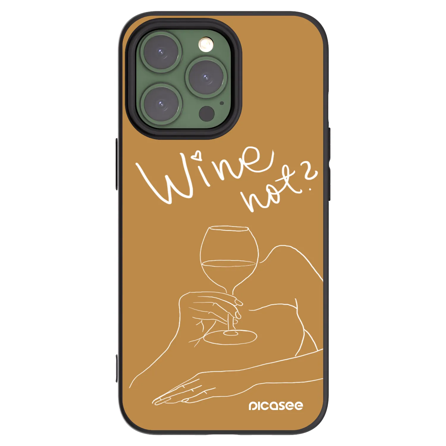 Picasee Apple iPhone 13 Pro Hülle - Schwarzes Silikon - Wine not