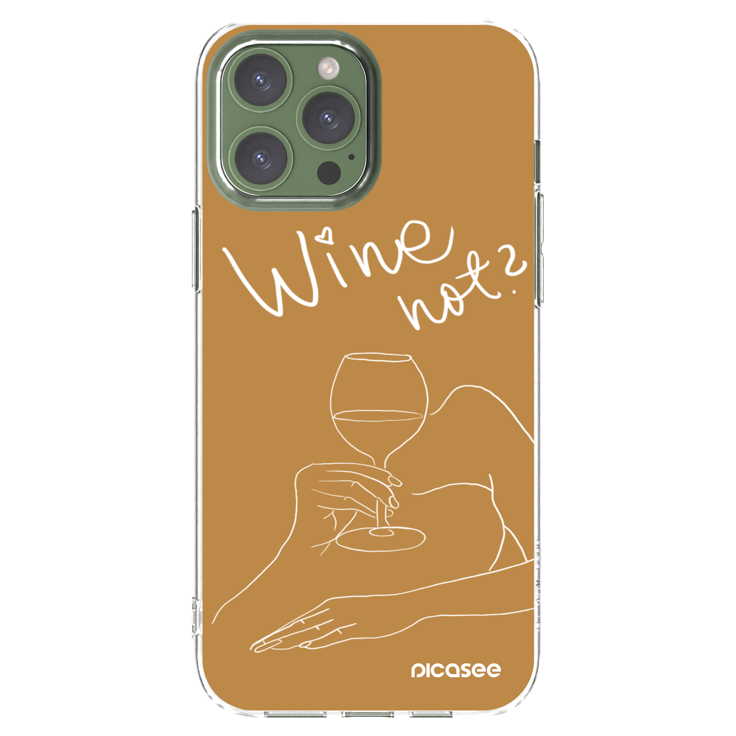 Picasee Apple iPhone 13 Pro Max Hülle - Transparentes Silikon - Wine not