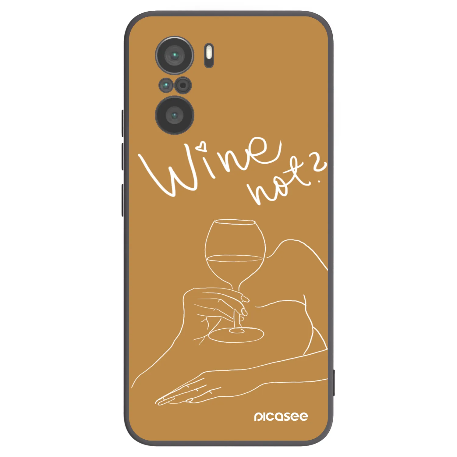 Picasee Xiaomi Poco F3 Hülle - Schwarzes Silikon - Wine not