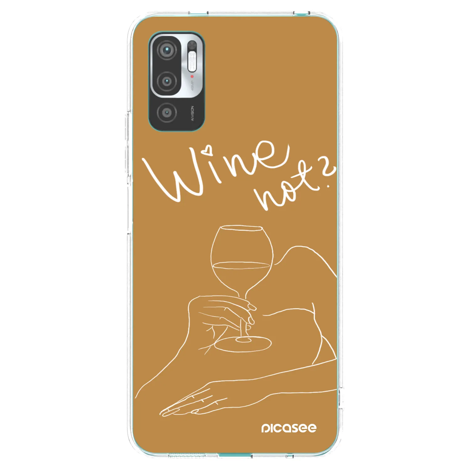 Picasee Xiaomi Redmi Note 10 5G Hülle - Transparentes Silikon - Wine not