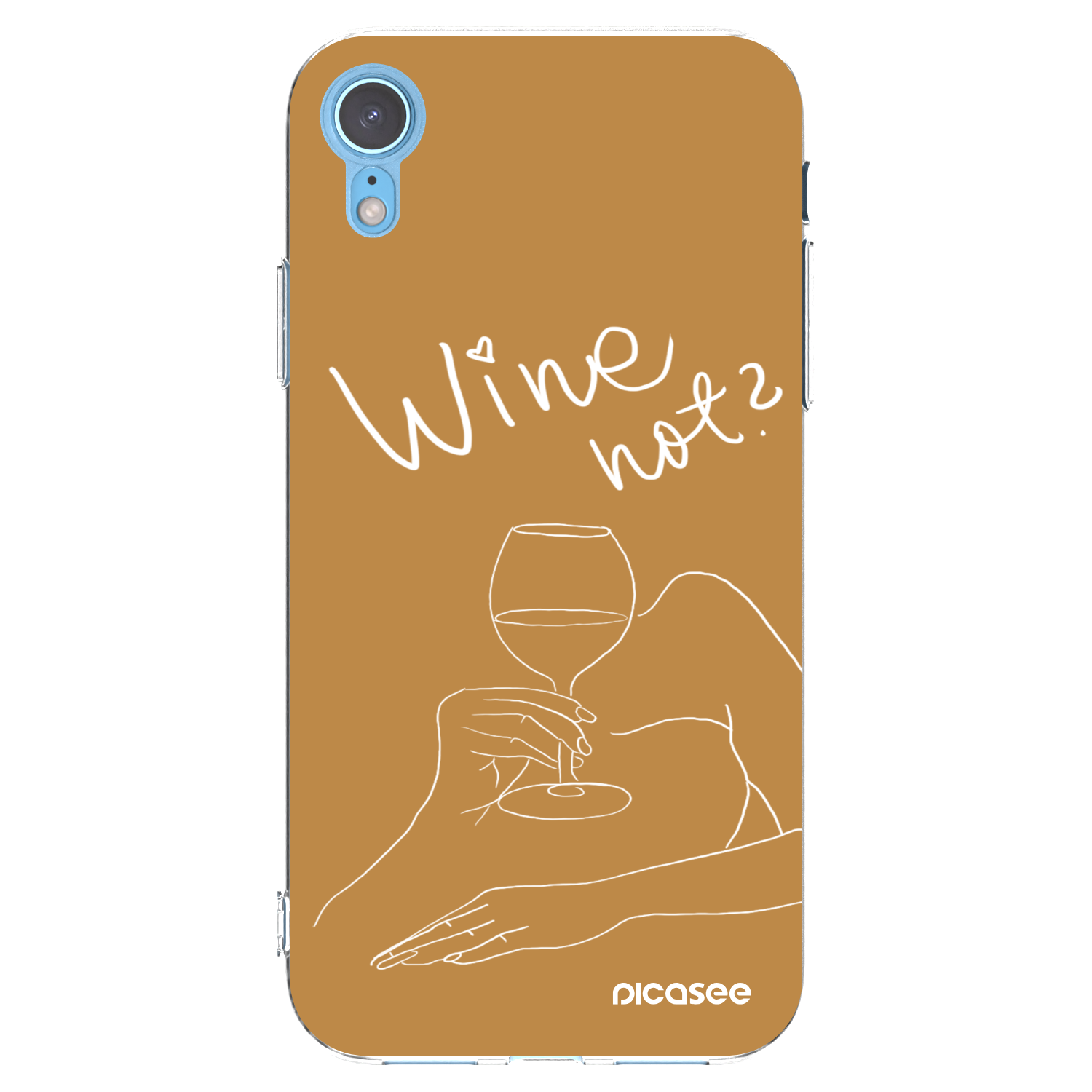 Picasee Apple iPhone XR Hülle - Transparentes Silikon - Wine not