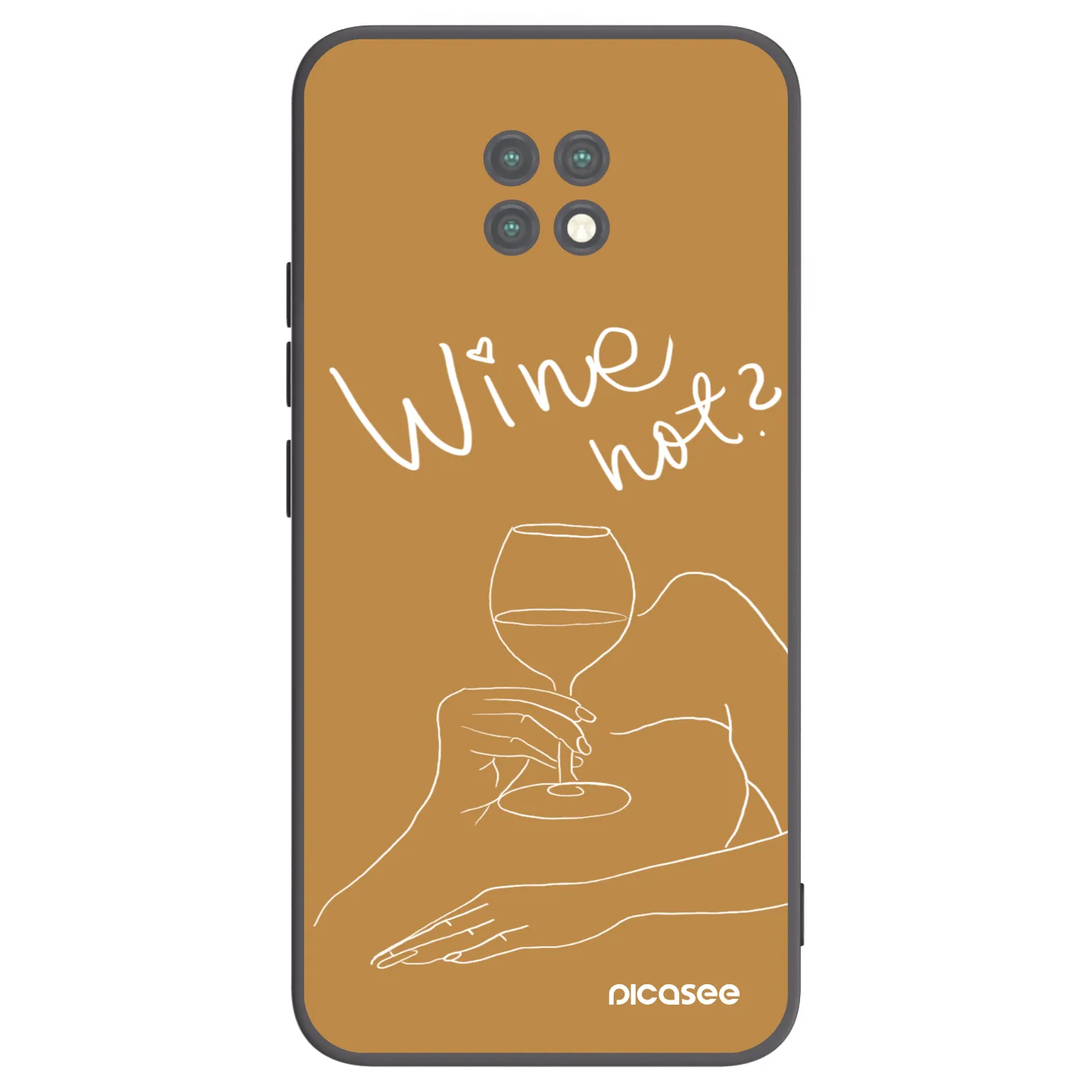 Picasee Xiaomi Redmi Note 9T Hülle - Schwarzes Silikon - Wine not