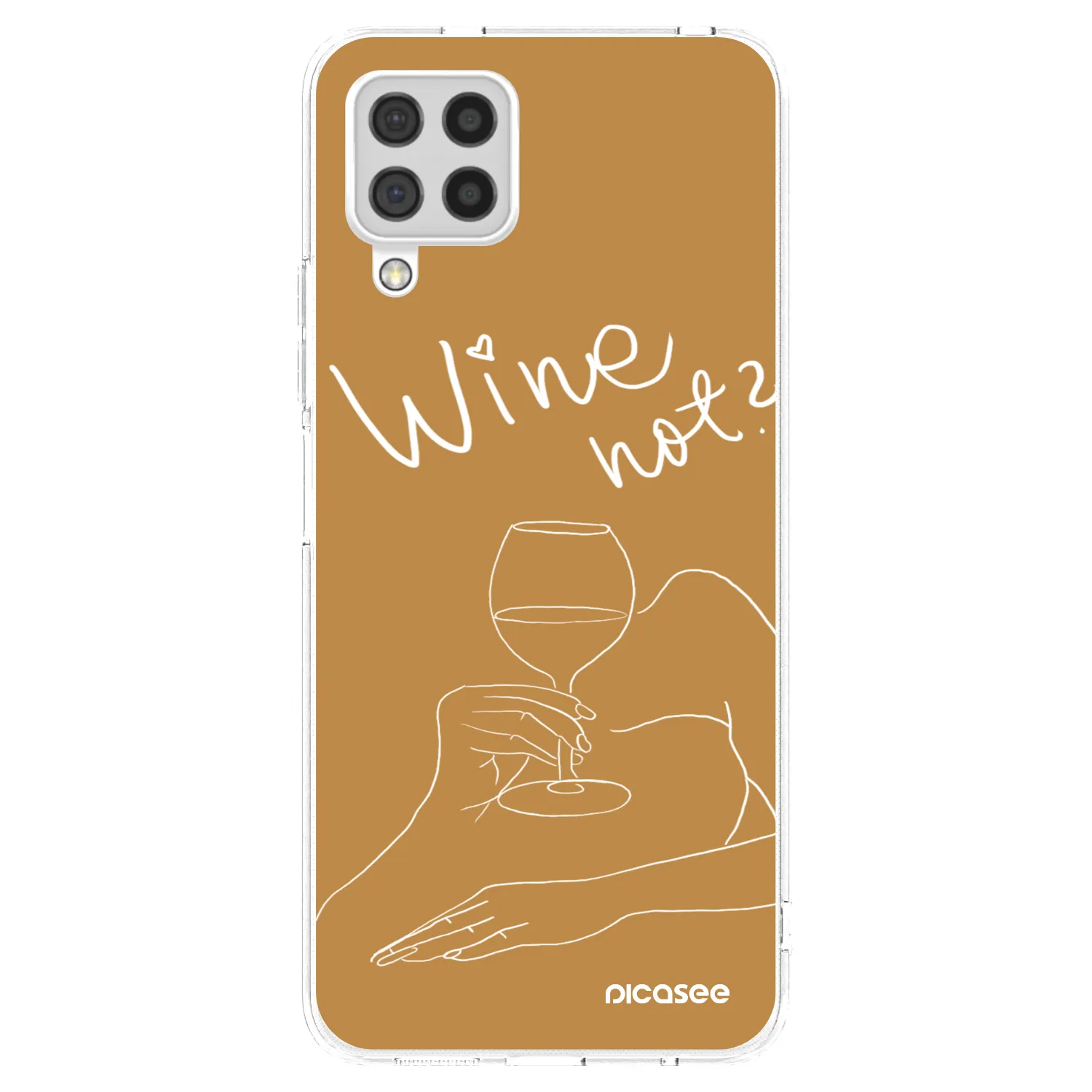 Picasee Samsung Galaxy A22 A225F 4G Hülle - Transparentes Silikon - Wine not