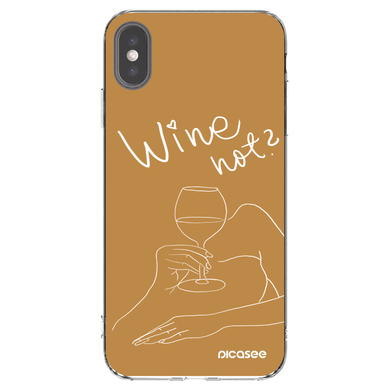 Picasee Apple iPhone XS Max Hülle - Transparentes Silikon - Wine not