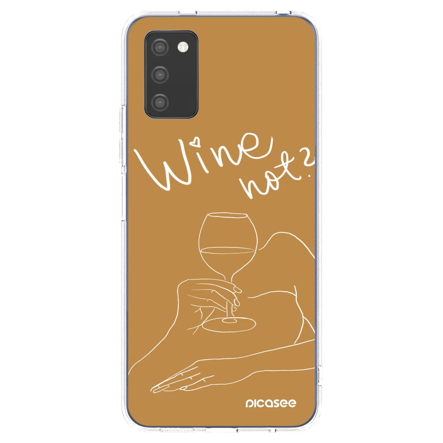 Picasee Samsung Galaxy A03s A037G Hülle - Transparentes Silikon - Wine not