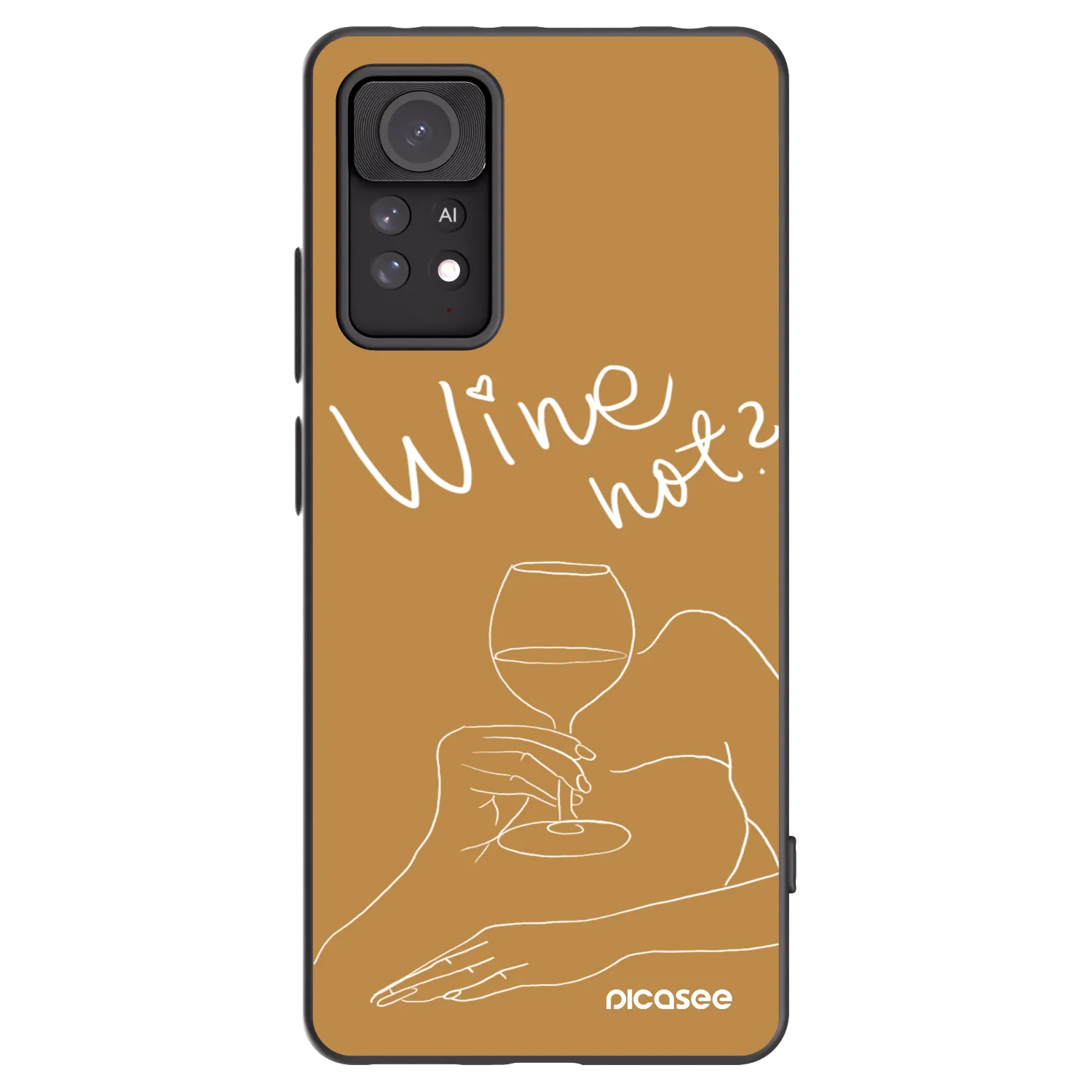Picasee Xiaomi Redmi Note 11 Pro Hülle - Schwarzes Silikon - Wine not