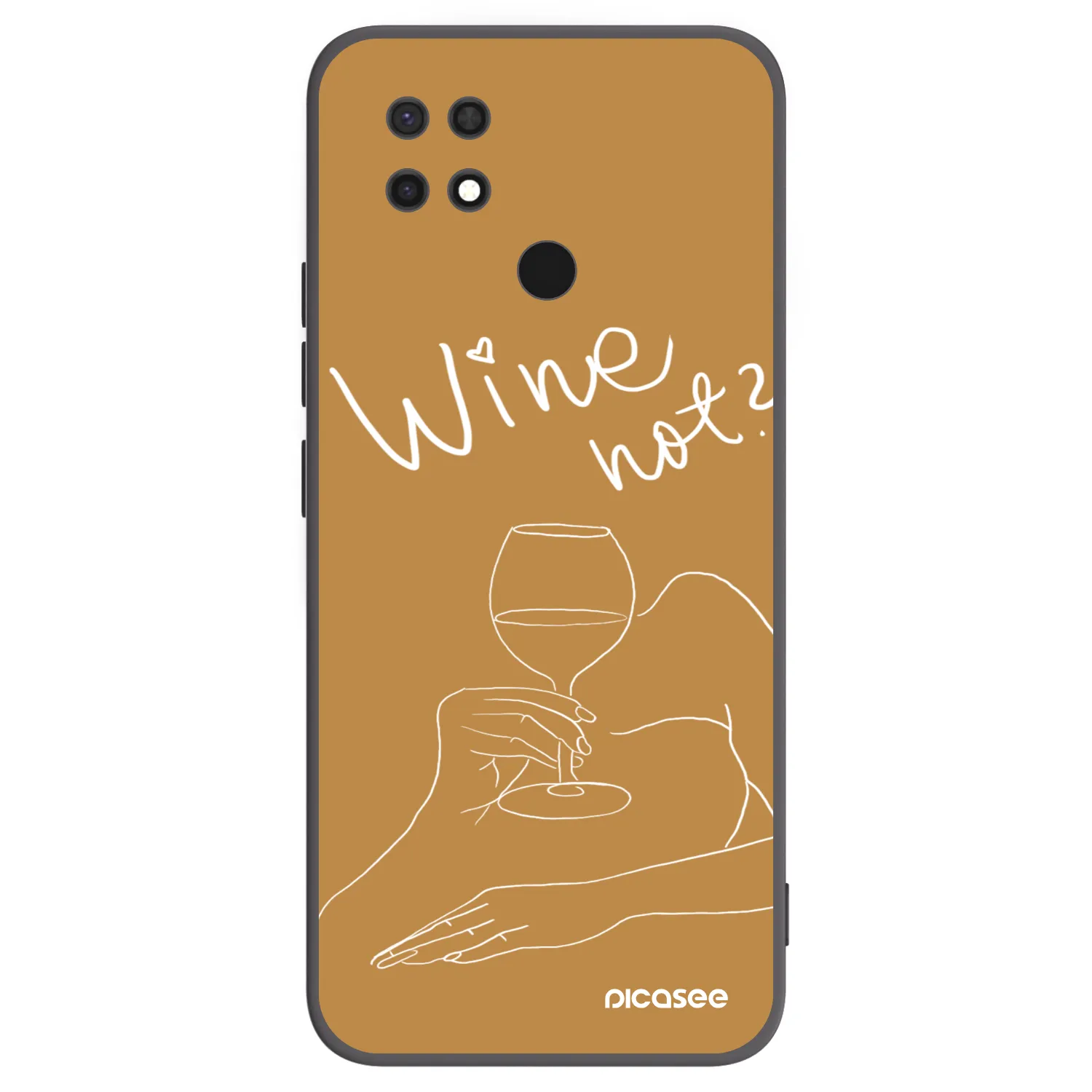 Picasee Xiaomi Redmi 10C Hülle - Schwarzes Silikon - Wine not