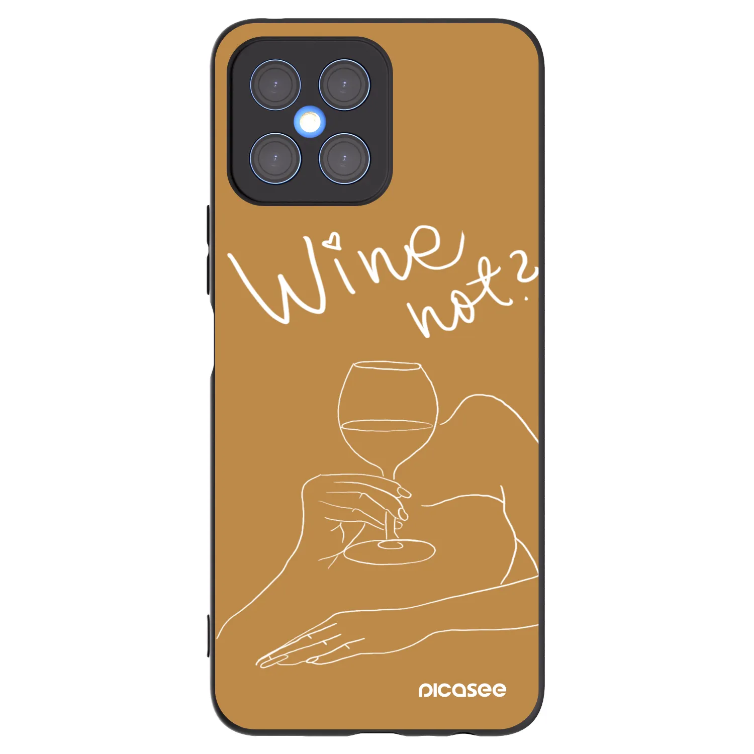 Picasee Honor X8 4G Hülle - Schwarzes Silikon - Wine not