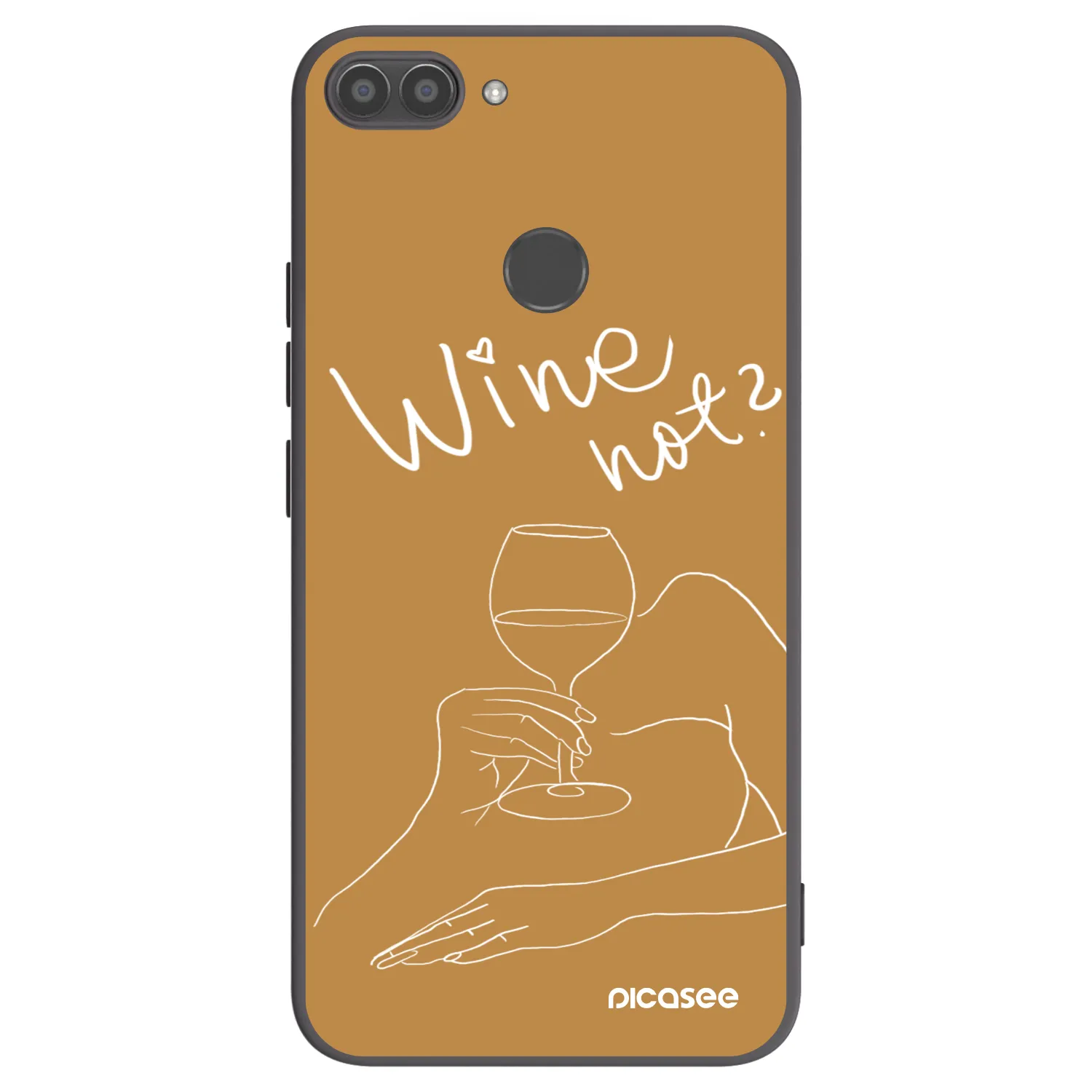 Picasee Huawei P Smart Hülle - Schwarzes Silikon - Wine not