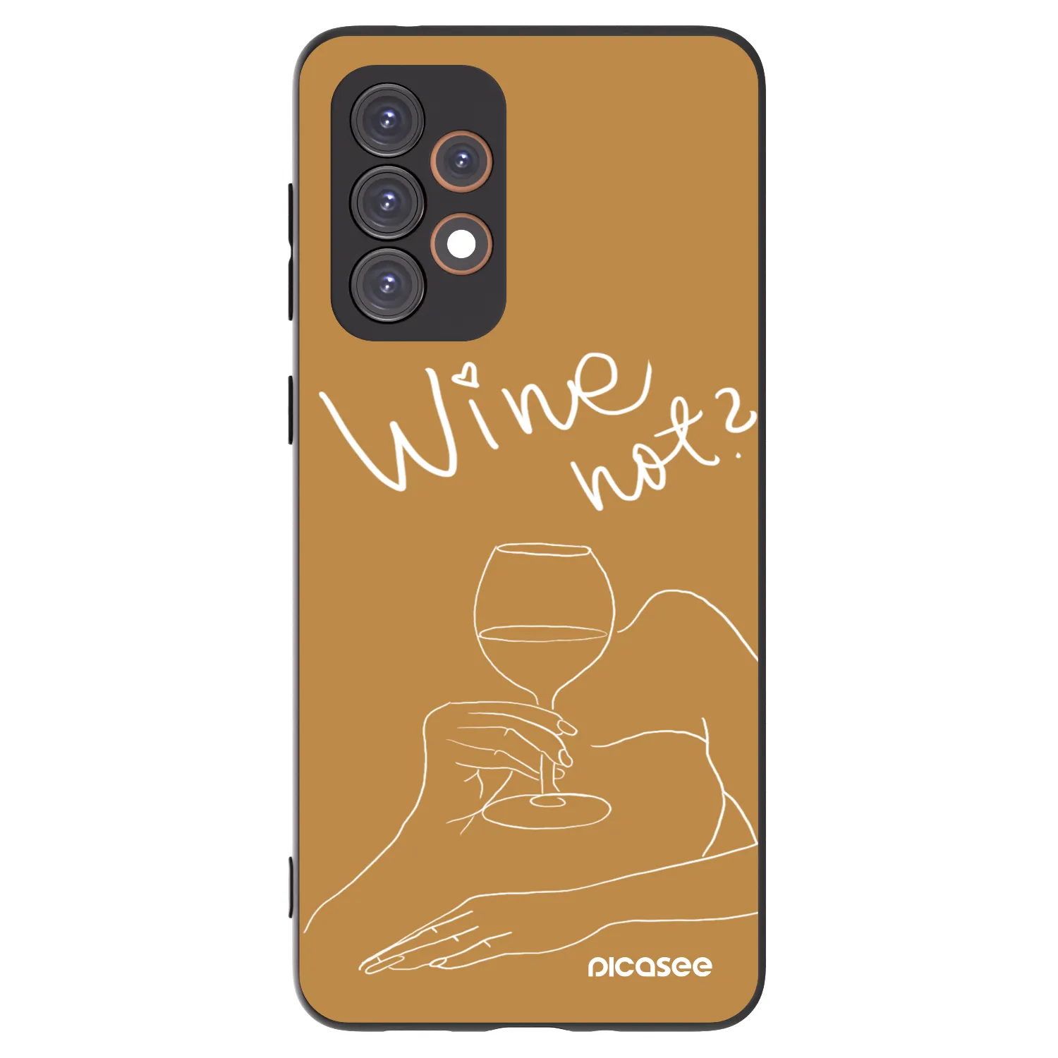 Picasee Samsung Galaxy A33 5G A336 Hülle - Schwarzes Silikon - Wine not