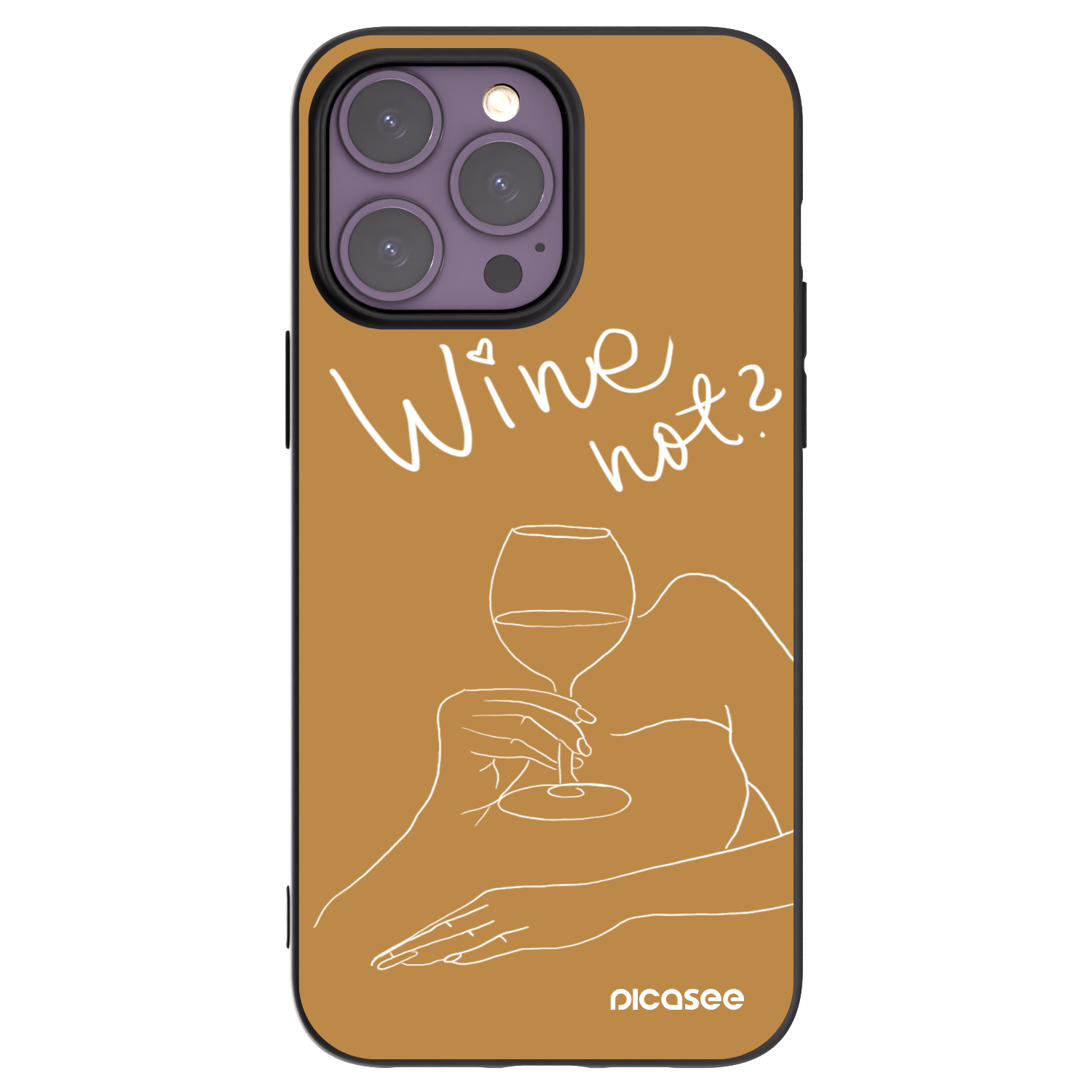 Picasee Apple iPhone 14 Pro Max Hülle - Schwarzes Silikon - Wine not