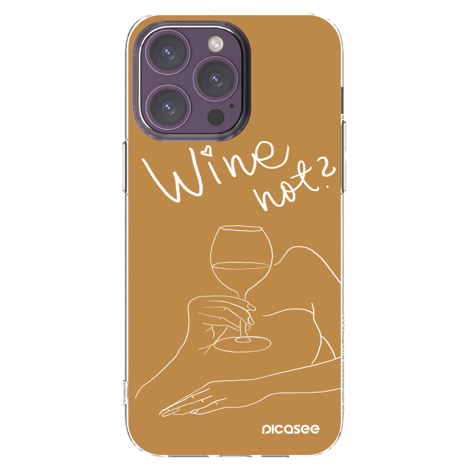 Picasee Apple iPhone 14 Pro Max Hülle - Transparentes Silikon - Wine not