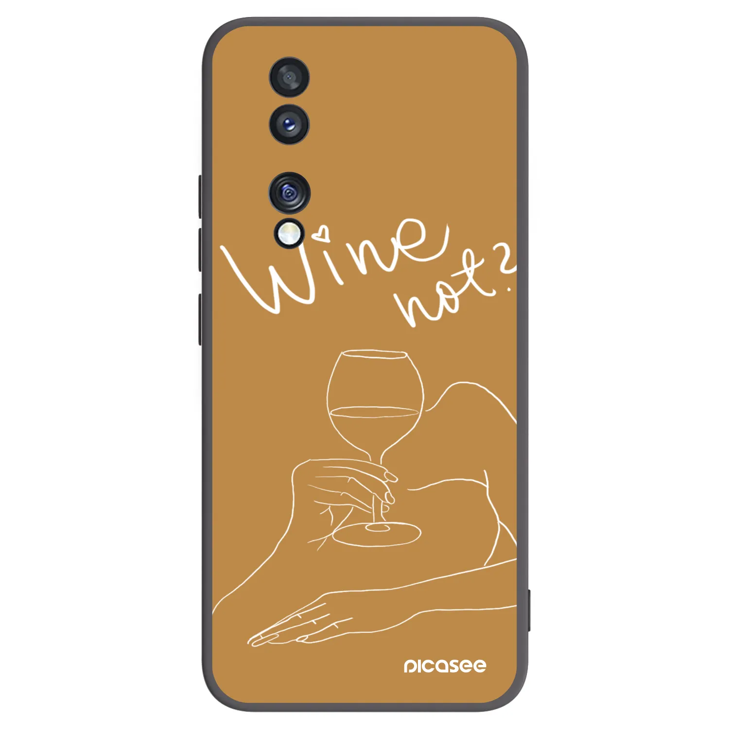 Picasee Honor 70 Hülle - Schwarzes Silikon - Wine not