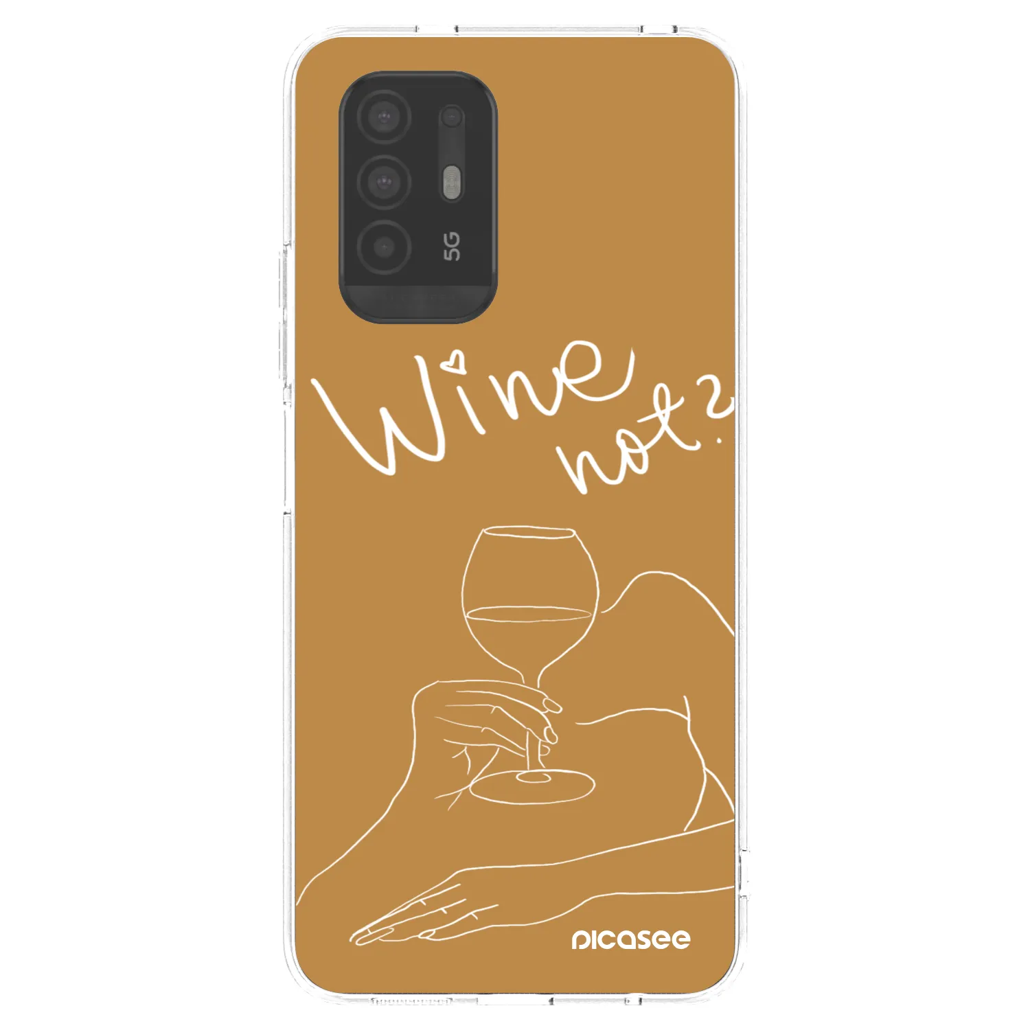 Picasee OPPO A94 5G Hülle - Transparentes Silikon - Wine not