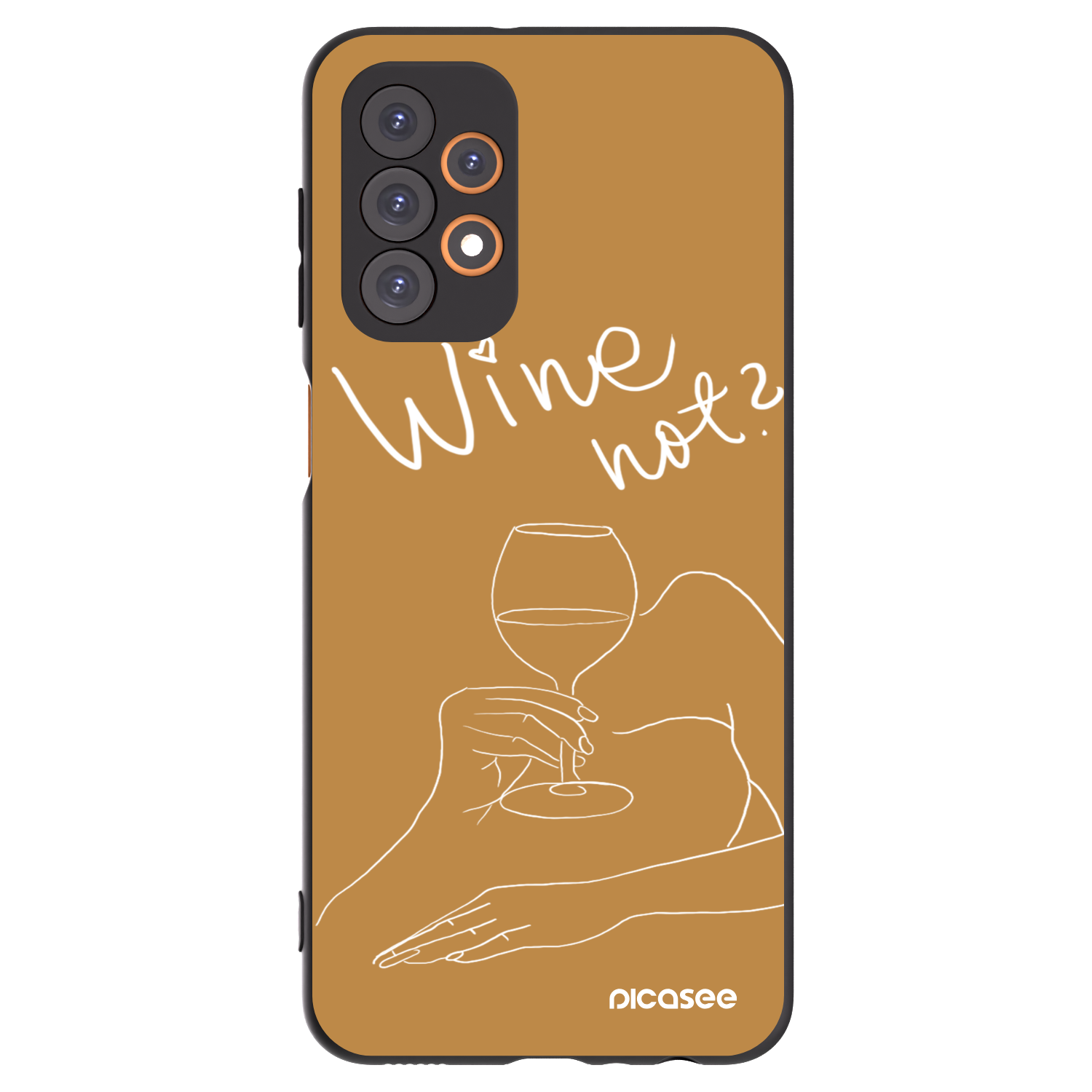 Picasee Samsung Galaxy A23 A236B 5G Hülle - Schwarzes Silikon - Wine not