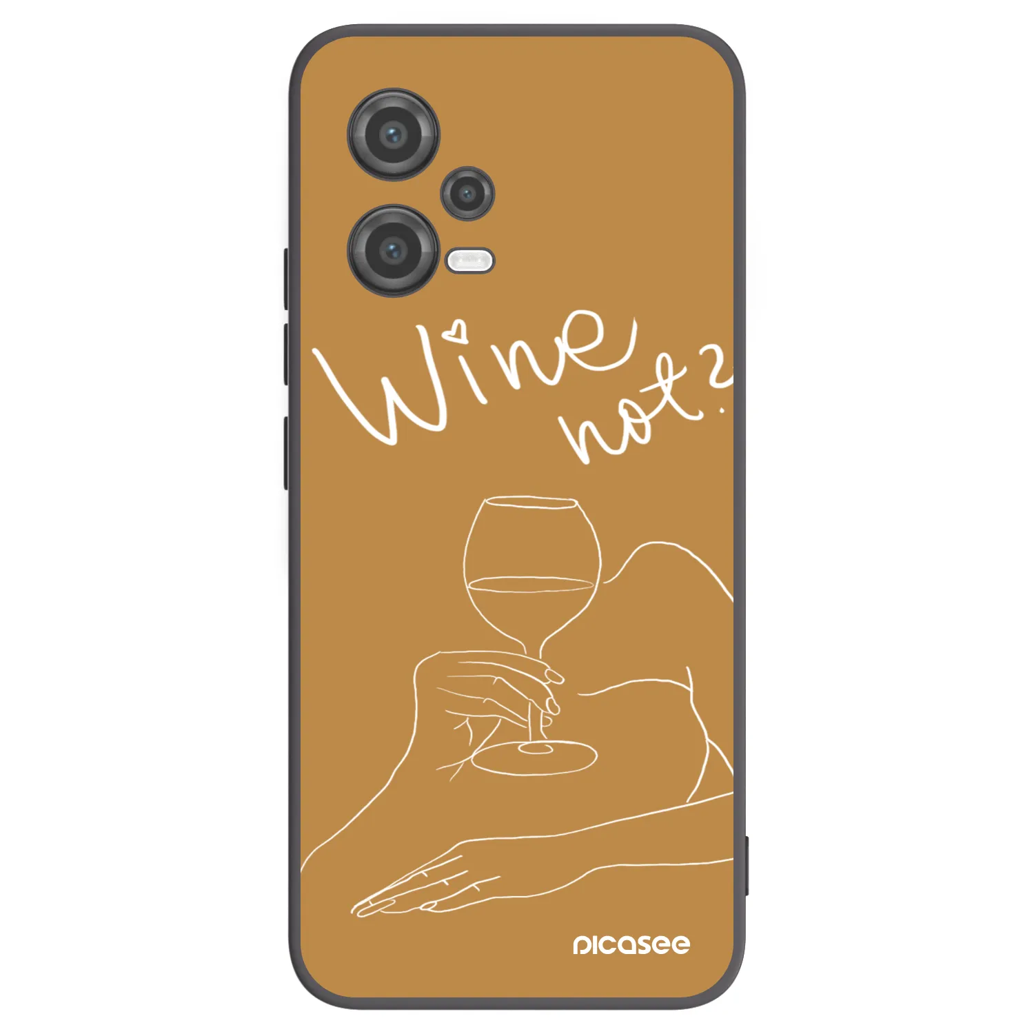 Picasee Xiaomi Poco X5 Hülle - Schwarzes Silikon - Wine not