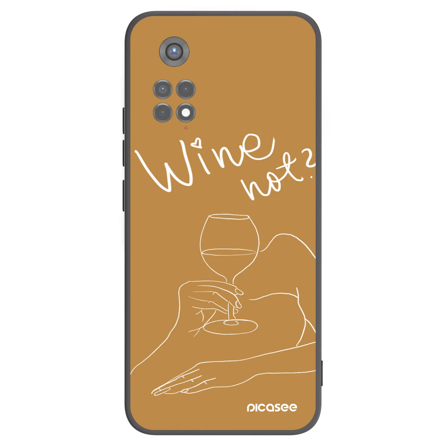 Picasee Xiaomi Redmi Note 11S 5G Hülle - Schwarzes Silikon - Wine not
