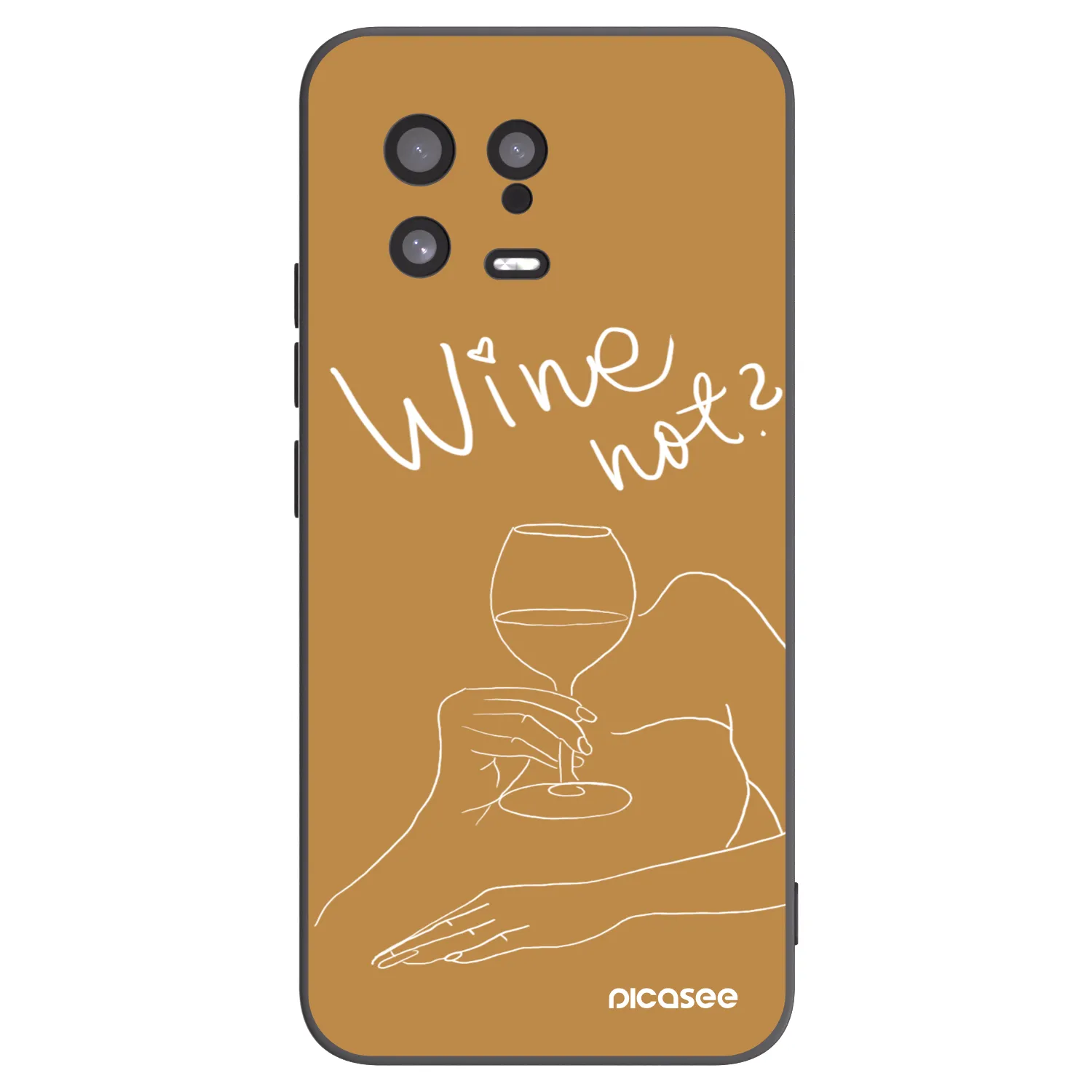 Picasee Xiaomi 13 Hülle - Schwarzes Silikon - Wine not