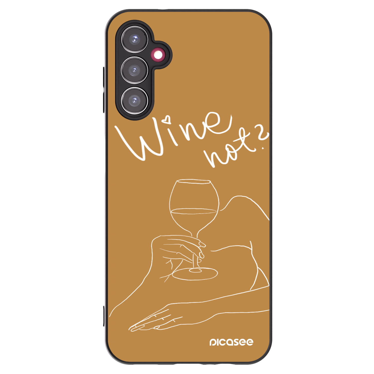 Picasee Samsung Galaxy A14 4G A145R Hülle - Schwarzes Silikon - Wine not
