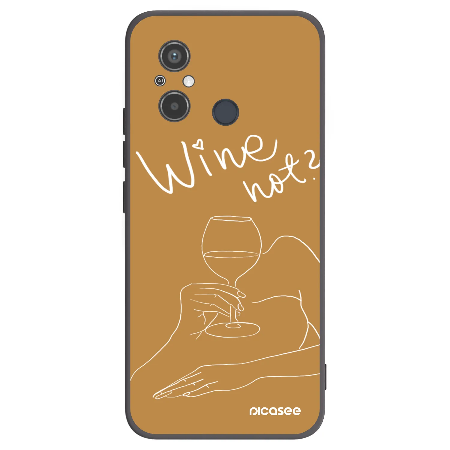 Picasee Xiaomi Redmi 12C Hülle - Schwarzes Silikon - Wine not