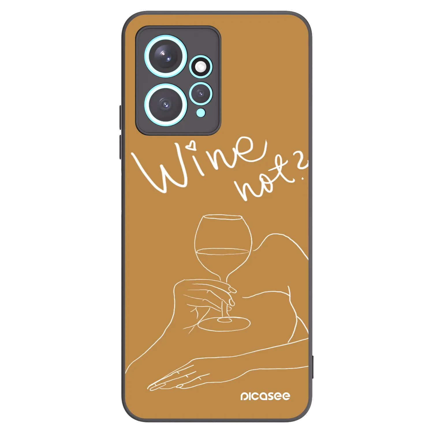 Picasee Xiaomi Redmi Note 12 4G Hülle - Schwarzes Silikon - Wine not